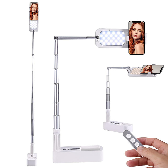 Portable Led Phone Holder With Remote Controlled Dimmable