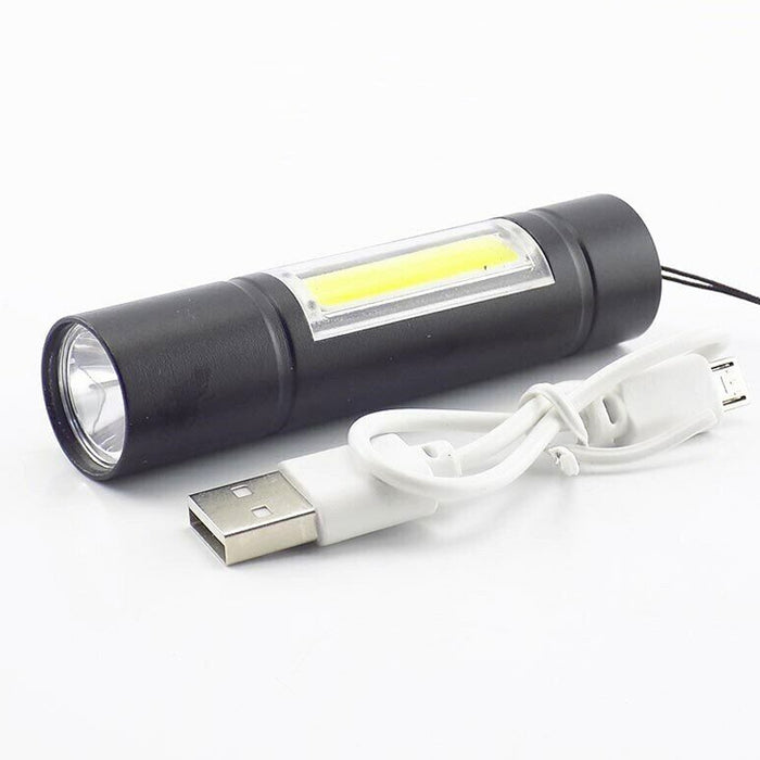 Super Bright Camping Torch Lamp Cob Mini Led Flashlight Usb Charging