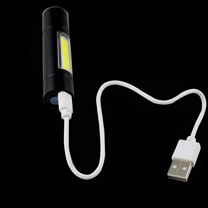 Super Bright Camping Torch Lamp Cob Mini Led Flashlight Usb Charging