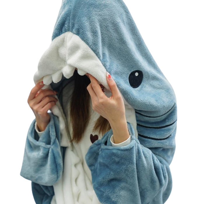 Vibe Geeks Cozy Shark Blanket Hoodie Ultra Soft and Comfortable