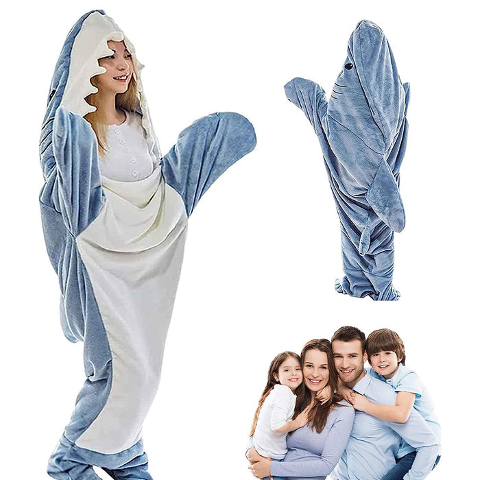 Vibe Geeks Cozy Shark Blanket Hoodie Ultra Soft and Comfortable