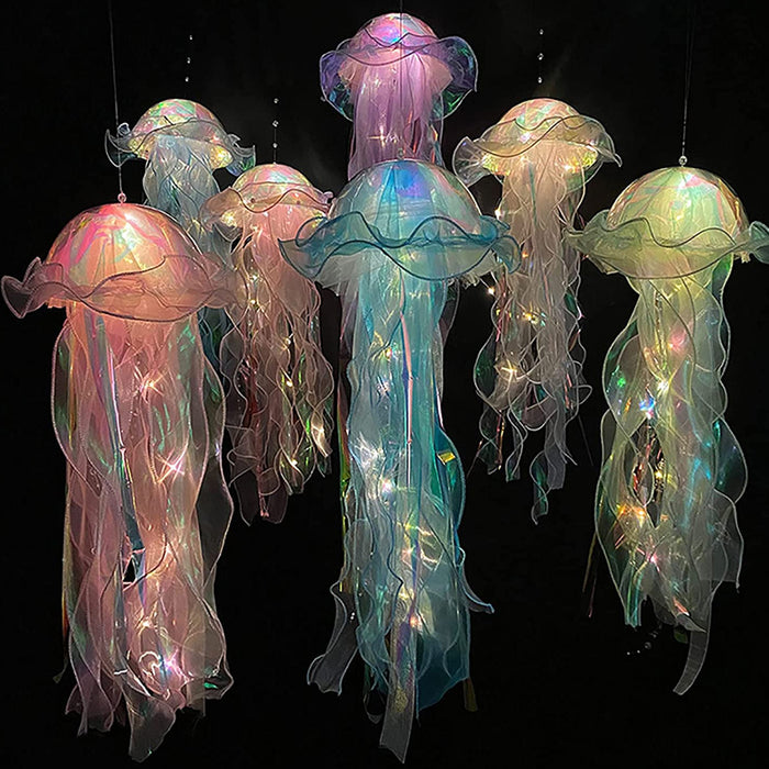 Vibe Geeks Hanging Jellyfish Led Decorative Lamp Diy Party