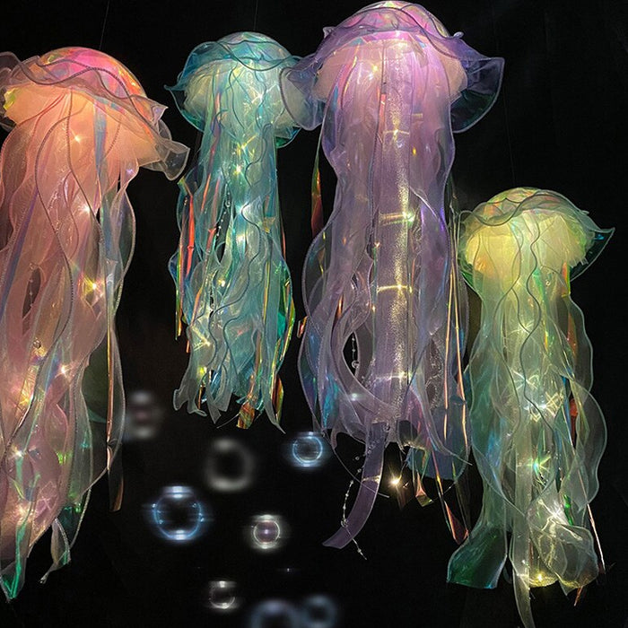 Vibe Geeks Hanging Jellyfish Led Decorative Lamp Diy Party