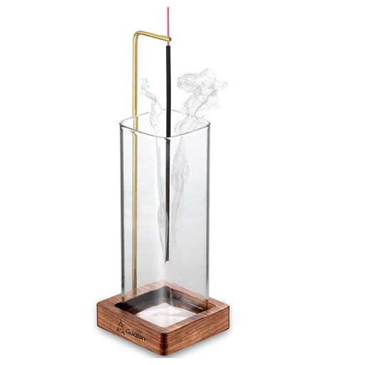 Vibe Geeks Inverted Vertical Incense Stick Holder Glass