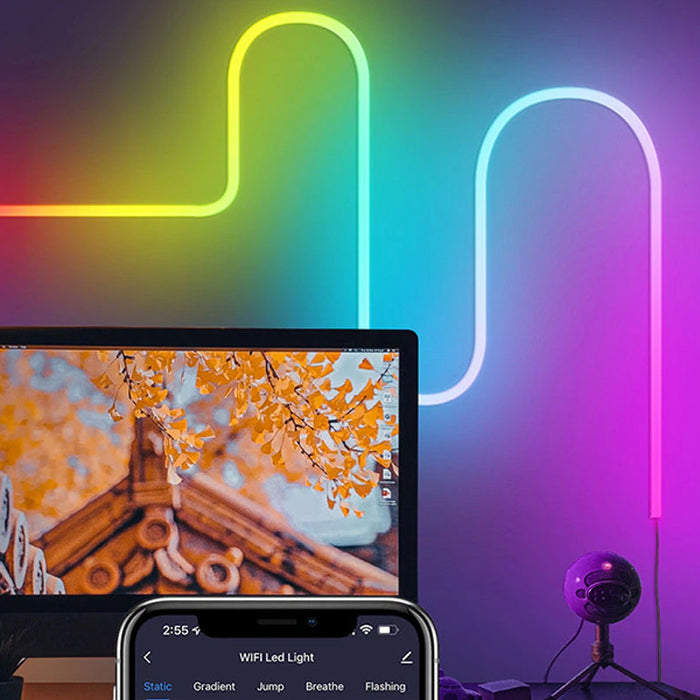 Vibe Geeks Remote And App Controlled Rgb Led Neon Symphony