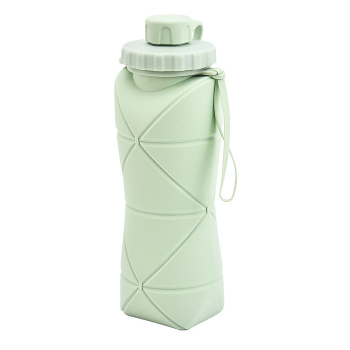 Vibe Geeks 600ml Collapsible Silicone Sports Water Bottle