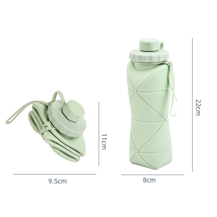 Vibe Geeks 600ml Collapsible Silicone Sports Water Bottle