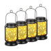 Vibe Geeks 4 Pack Solar Hanging Mason Jar Lights Decorative