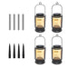 Vibe Geeks 4 Pack Solar Hanging Mason Jar Lights Decorative