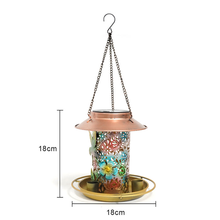 Vibe Geeks Solar Powered Hanging Bird Feeder And Garden