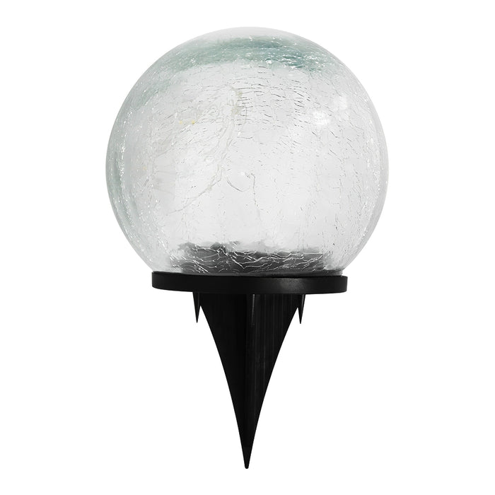 Vibe Geeks Outdoor Cracked Glass Garden Solar Ball Light