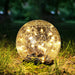 Vibe Geeks Outdoor Cracked Glass Garden Solar Ball Light