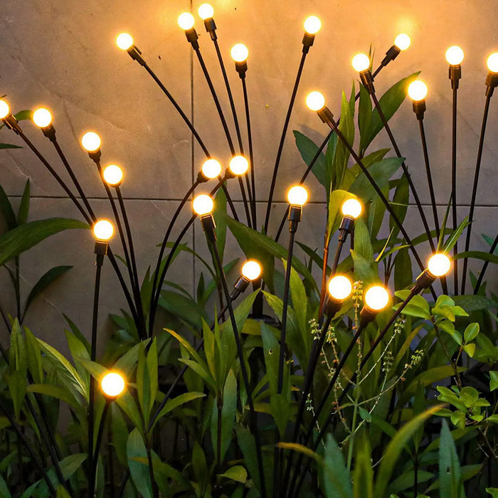 Vibe Geeks 4 Pack Solar Garden Lights Outdoor Firefly