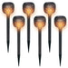 Vibe Geeks 6 Pack Weatherproof Solar Garden Lights -warm