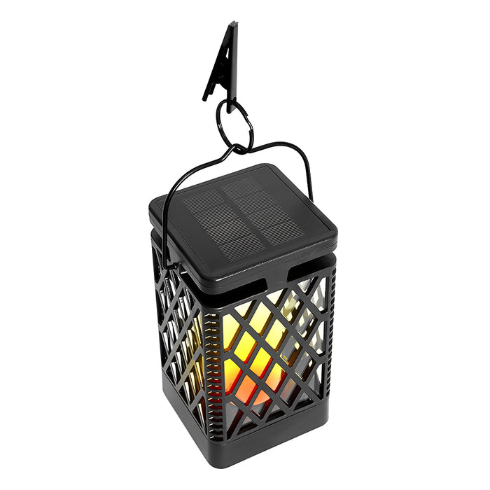 Vibe Geeks 2 Pack Flickering Flame Solar Garden Pendant