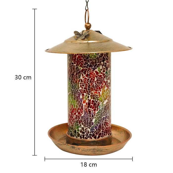 Vibe Geeks Lumiro Outdoor Hanging Solar Bird Feeder