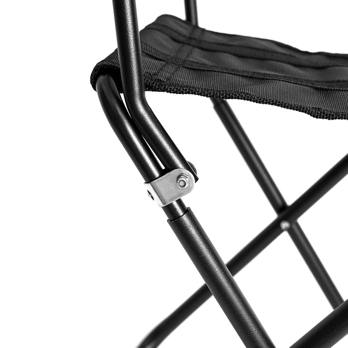 Vibe Geeks Aluminum Portable Folding Camp Chair-black