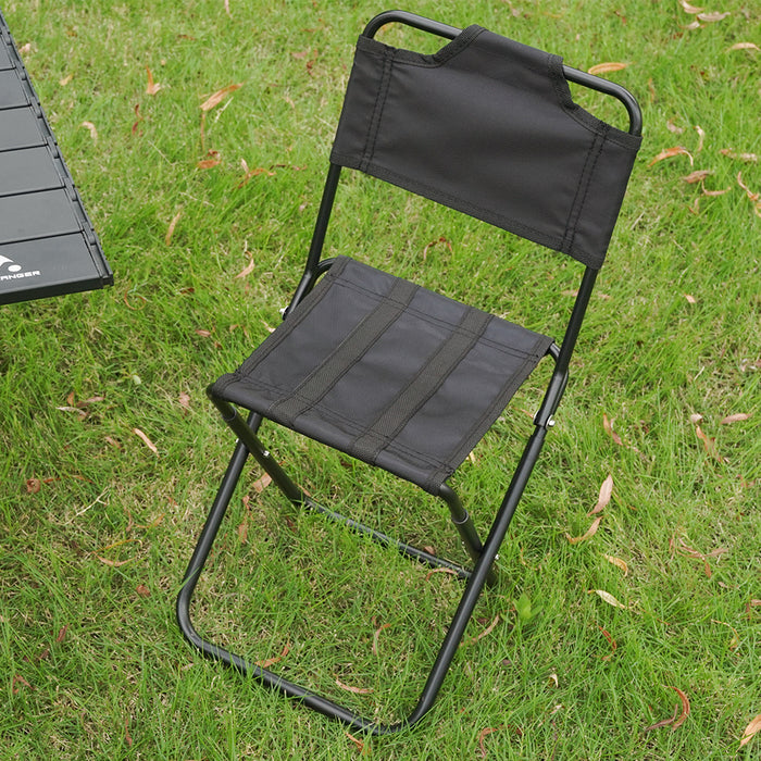 Vibe Geeks Aluminum Portable Folding Camp Chair-black