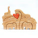 Vibe Geeks Wooden Elephant Family Stackable Figurine