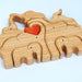 Vibe Geeks Wooden Elephant Family Stackable Figurine