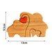 Vibe Geeks Wooden Elephant Family Stackable Figurine