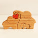 Vibe Geeks Wooden Elephant Family Stackable Figurine