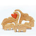 Vibe Geeks Wooden Elephant Family Stackable Figurine