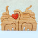 Vibe Geeks Wooden Elephant Family Stackable Figurine