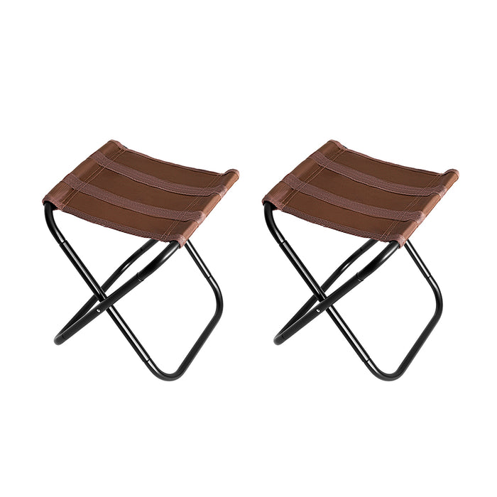 Vibe Geeks 2 Pack Aluminum Alloy Camping Folding Stool