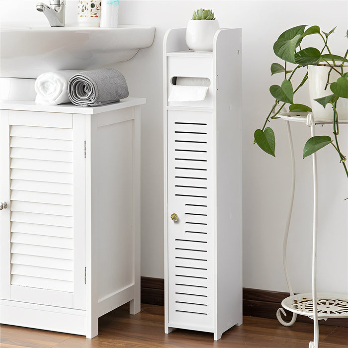 Vibe Geeks Waterproof Bathroom Storage Corner Floor Cabinet