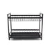 Vibe Geeks 2 Layer Dish Drying Rack For Kitchen | Black