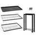 Vibe Geeks 2 Layer Dish Drying Rack For Kitchen | Black