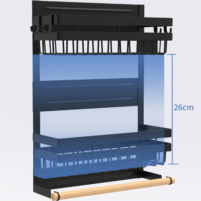 Vibe Geeks 2 Layer Magnetic Spice Rack Refrigerator Shelf