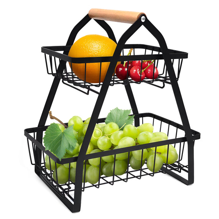 Vibe Geeks Detachable 2 Tier Countertop Fruit Basket