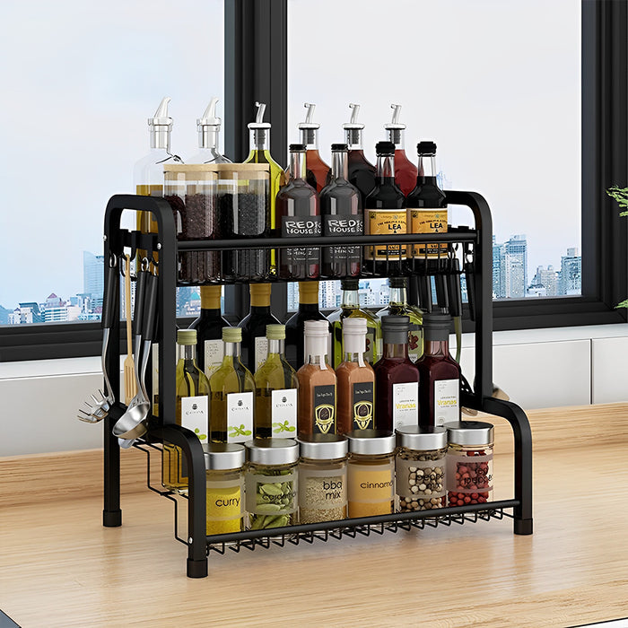 Vibe Geeks 2 Tier Spice Racks Countertop Organizer