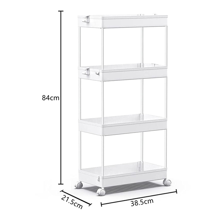 Vibe Geeks 4-tier Storage Rolling Cart - Organization