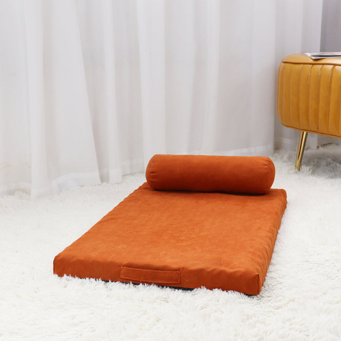 Vibe Geeks Removable And Washable Dog Sofa Bed-orange