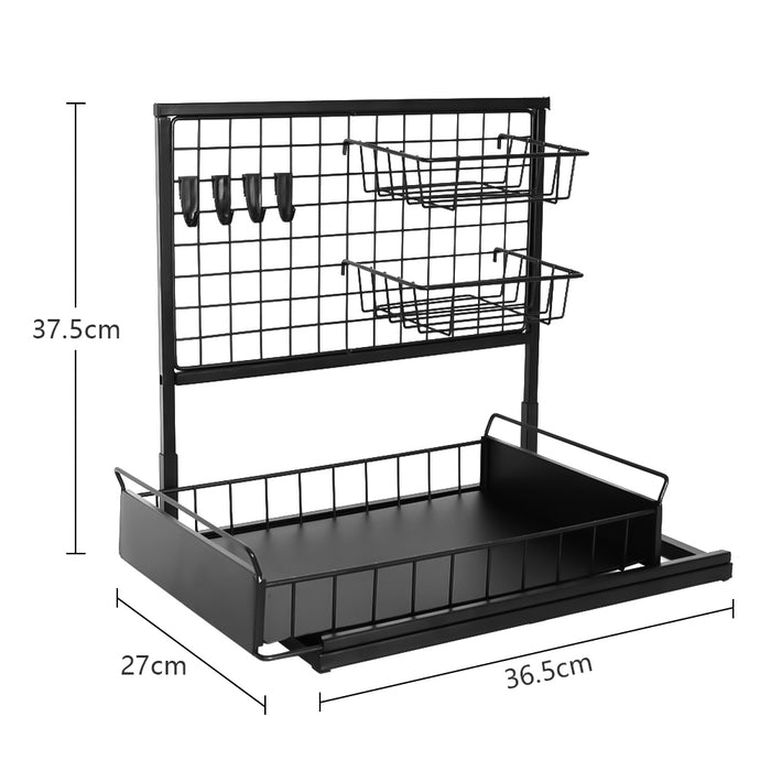 Vibe Geeks 2-Tier Pull Out Cabinet Organizer Under Sink Rack