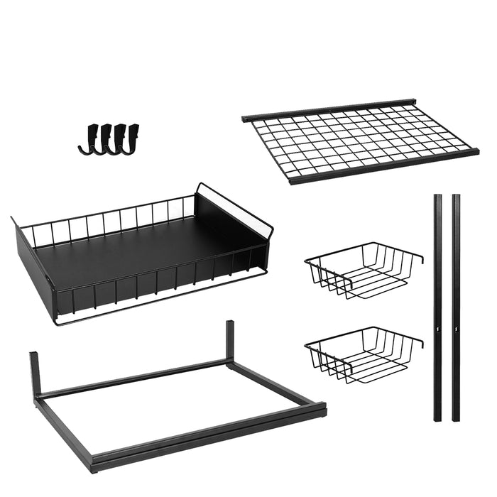 Vibe Geeks 2-Tier Pull Out Cabinet Organizer Under Sink Rack