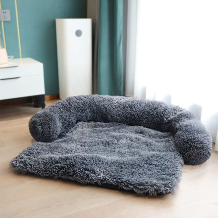 Vibe Geeks Calming Pet Bed - Fluffy Plush Dog Mat