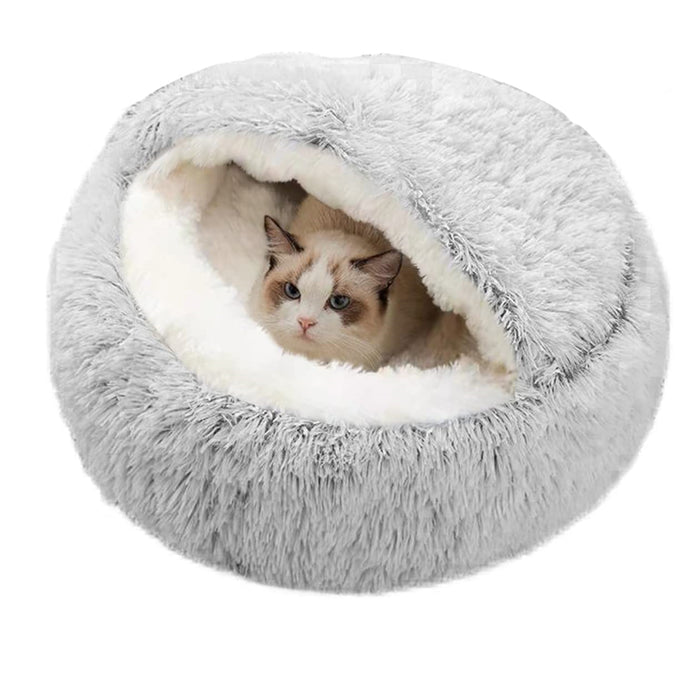 Vibe Geeks Cozy Burrowing Cave Pet Bed For Dogs And Cats