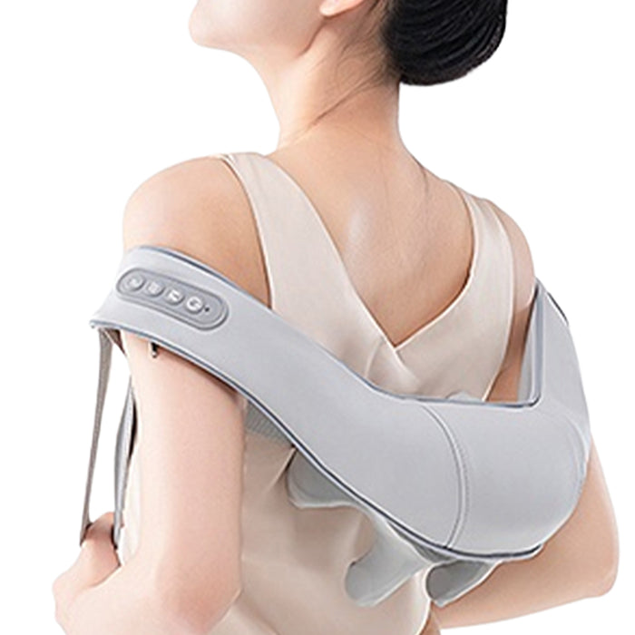Vibe Geeks 6D Electric Neck and Shoulder Massager with Adjustable Straps USB -Rechargeable