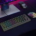 Vibe Geeks Rainbow Backlit Wireless Gaming Keyboard Mouse