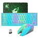 Vibe Geeks Rainbow Backlit Wireless Gaming Keyboard Mouse