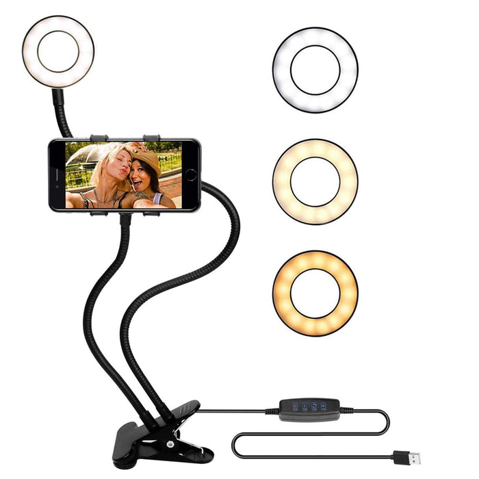 Flexible Clip-on Photography Selfie Ring Light