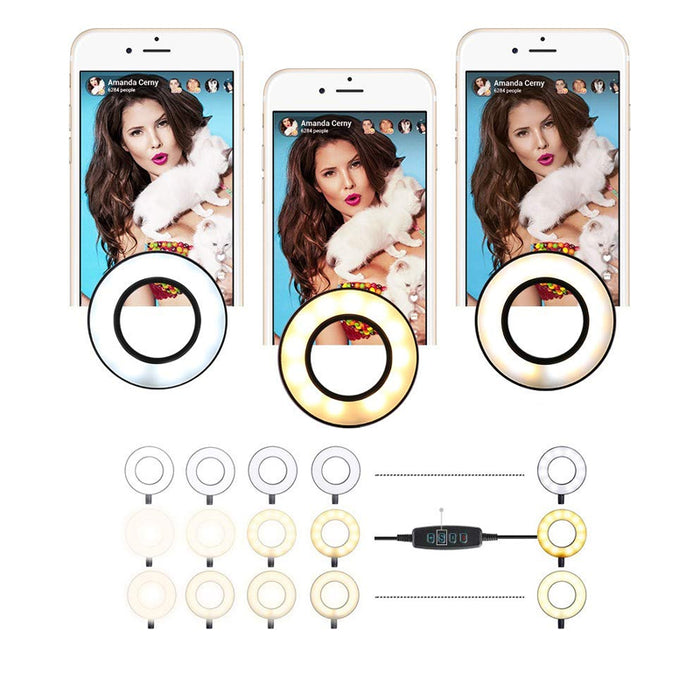 Flexible Clip-on Photography Selfie Ring Light