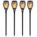 Vibe Geeks 4 Pack 12 Led Outdoor Flickering Flame Solar