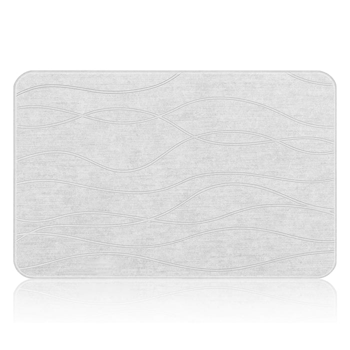 Vibe Geeks Stone Bath Mat Diatomaceous Earth Bath Mat - Fast-Drying, Non-Slip, And Eco-Friendly