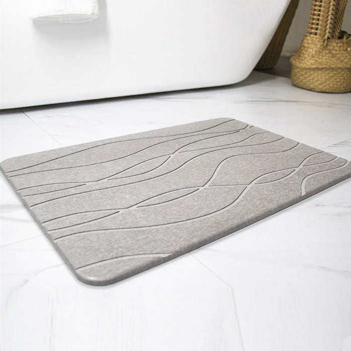 Vibe Geeks Stone Bath Mat Diatomaceous Earth Bath Mat - Fast-Drying, Non-Slip, And Eco-Friendly