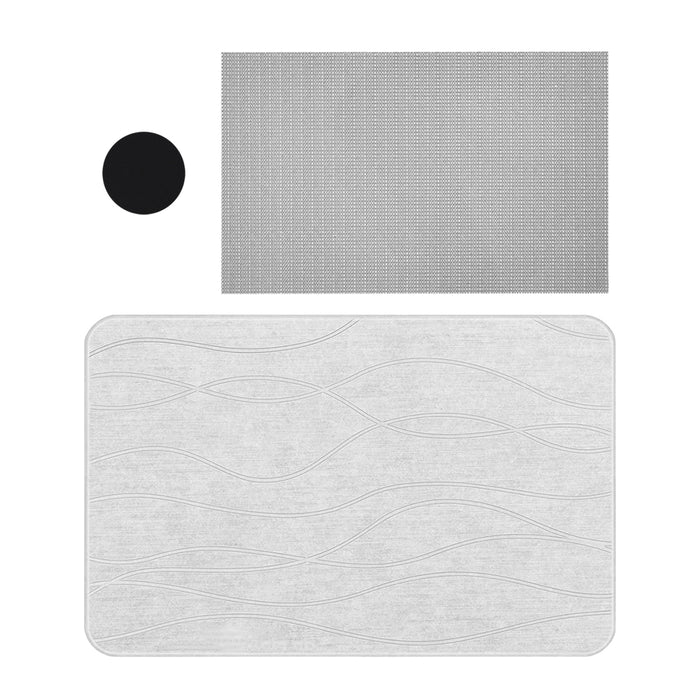 Vibe Geeks Stone Bath Mat Diatomaceous Earth Bath Mat - Fast-Drying, Non-Slip, And Eco-Friendly